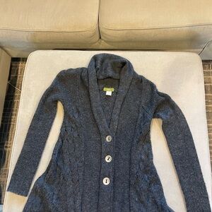 Cozy Charcoal Button-Up Cardigan